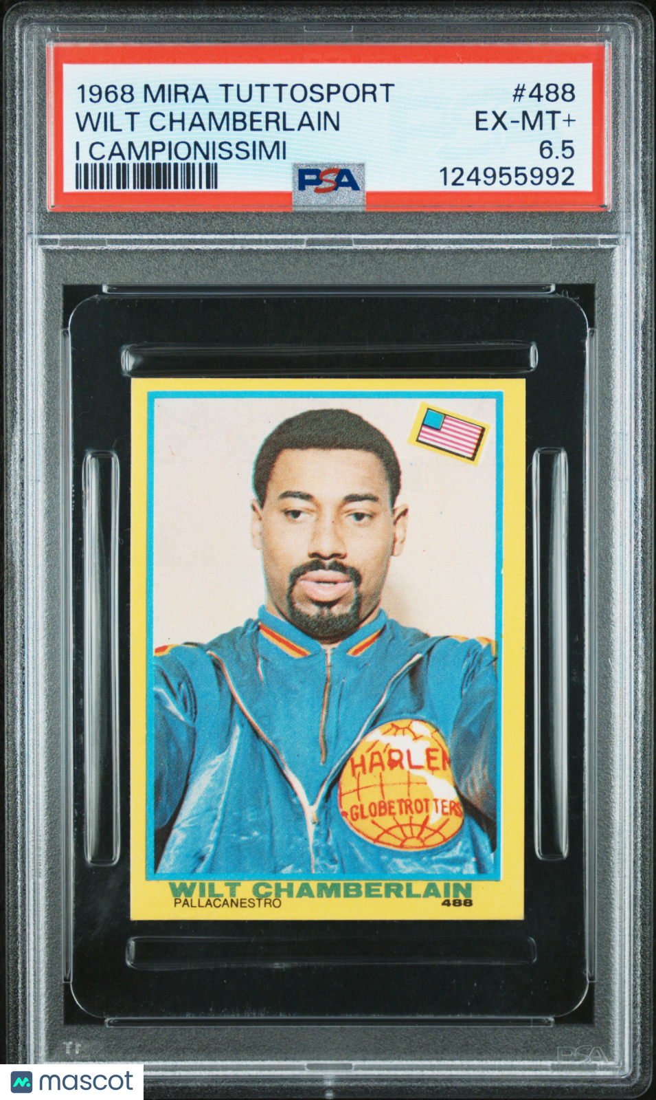 1968 Mira Tuttosport I Campionissimi Wilt Chamberlain #488 PSA 6.5