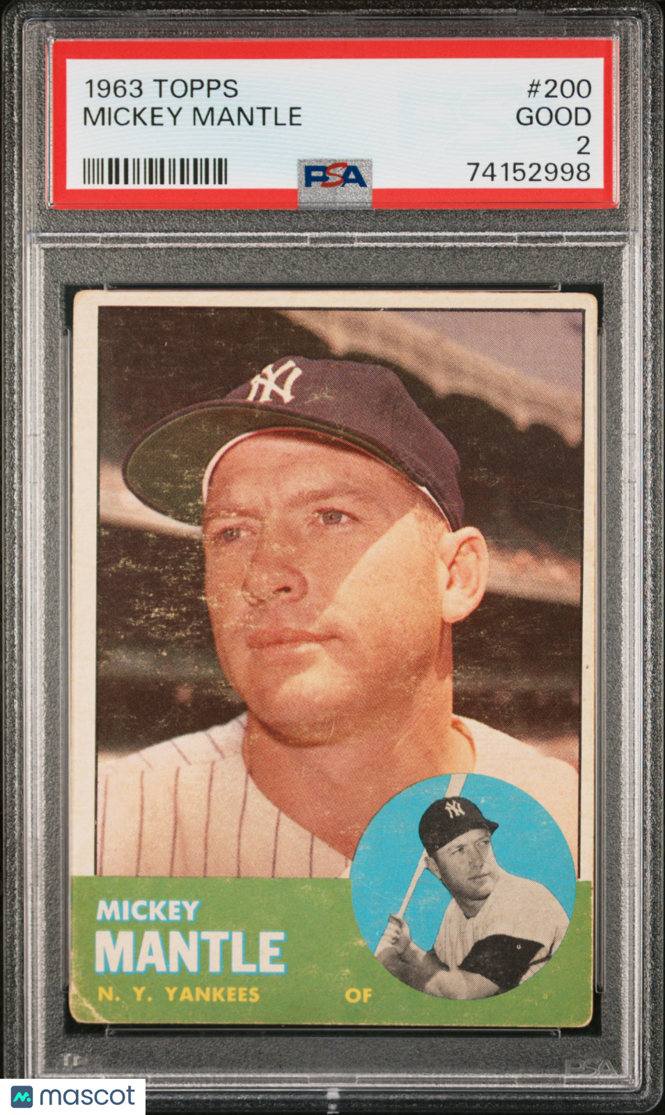 1963 Topps Mickey Mantle #200 PSA 2