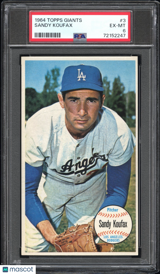 1964 Topps Giants Sandy Koufax #3 PSA 6