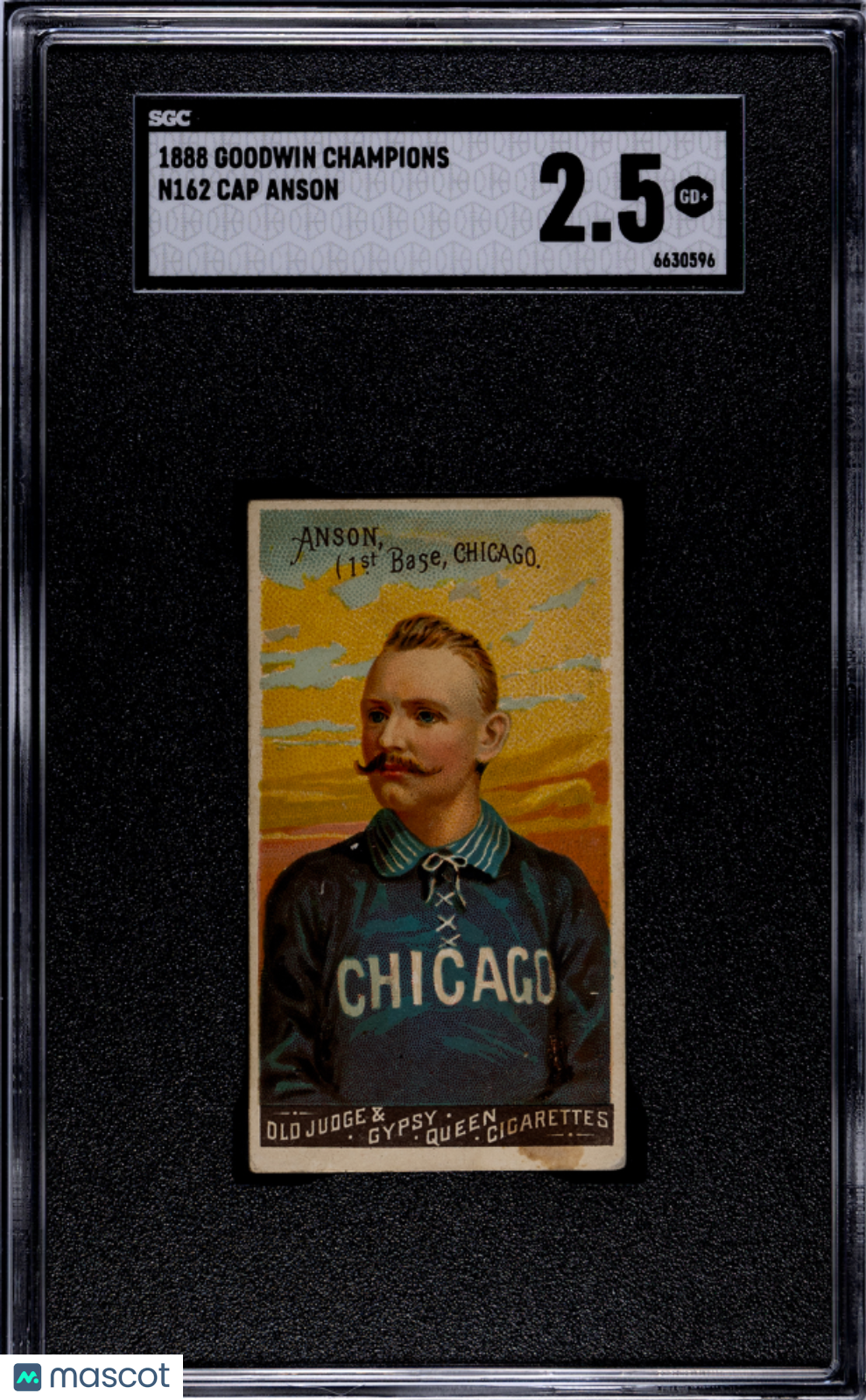 1888 Goodwin Champions (N162) Cap Anson SGC 2.5