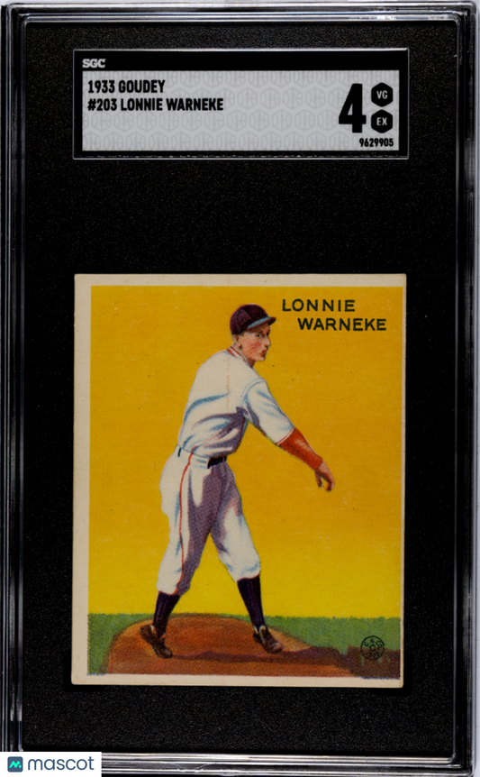1933 Goudey Lonnie Warneke #203 SGC 4