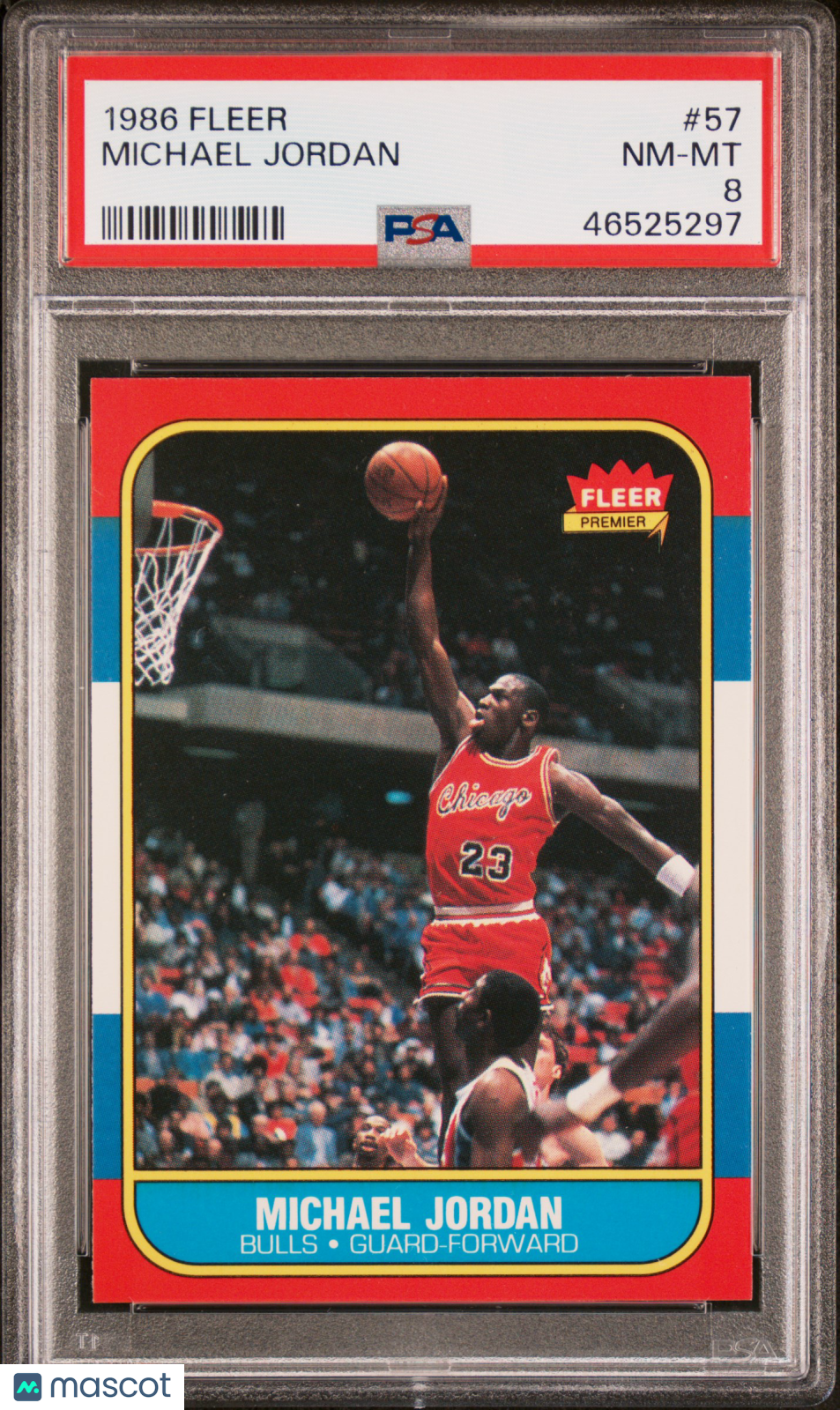 1986 Fleer Michael Jordan #57 PSA 8