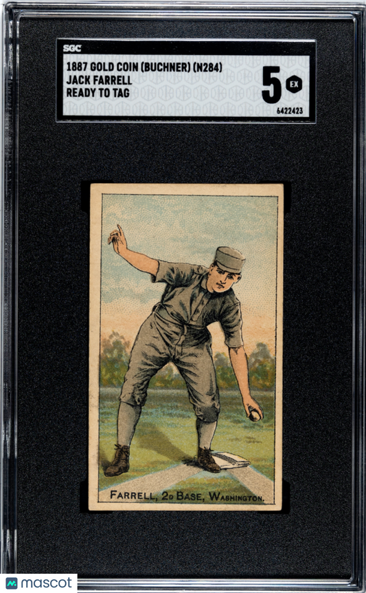 1887 Gold Coin (Buchner) (N284) Jack Farrell Ready To TAG SGC 5