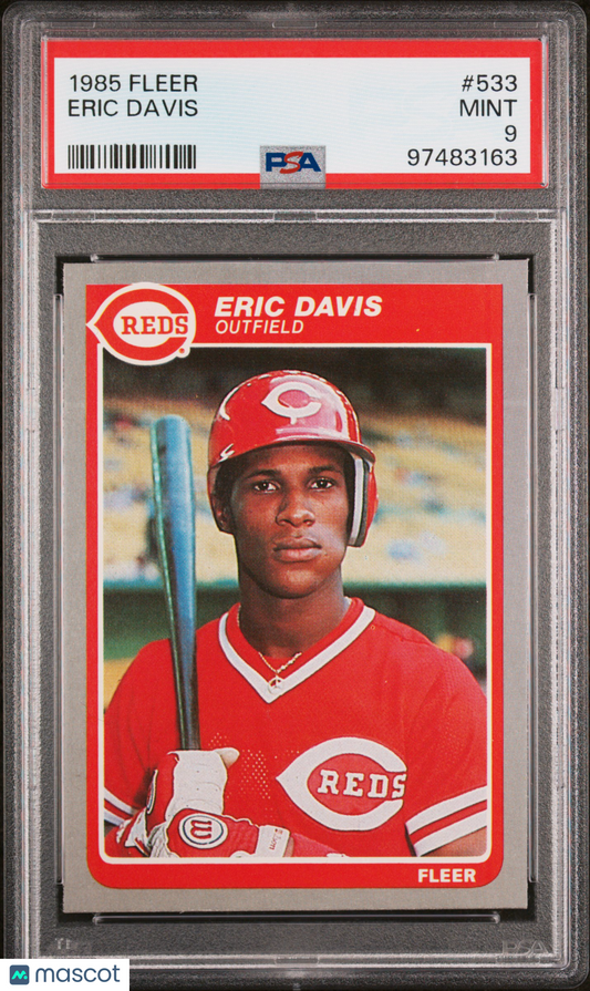 1985 Fleer Eric Davis #533 PSA 9