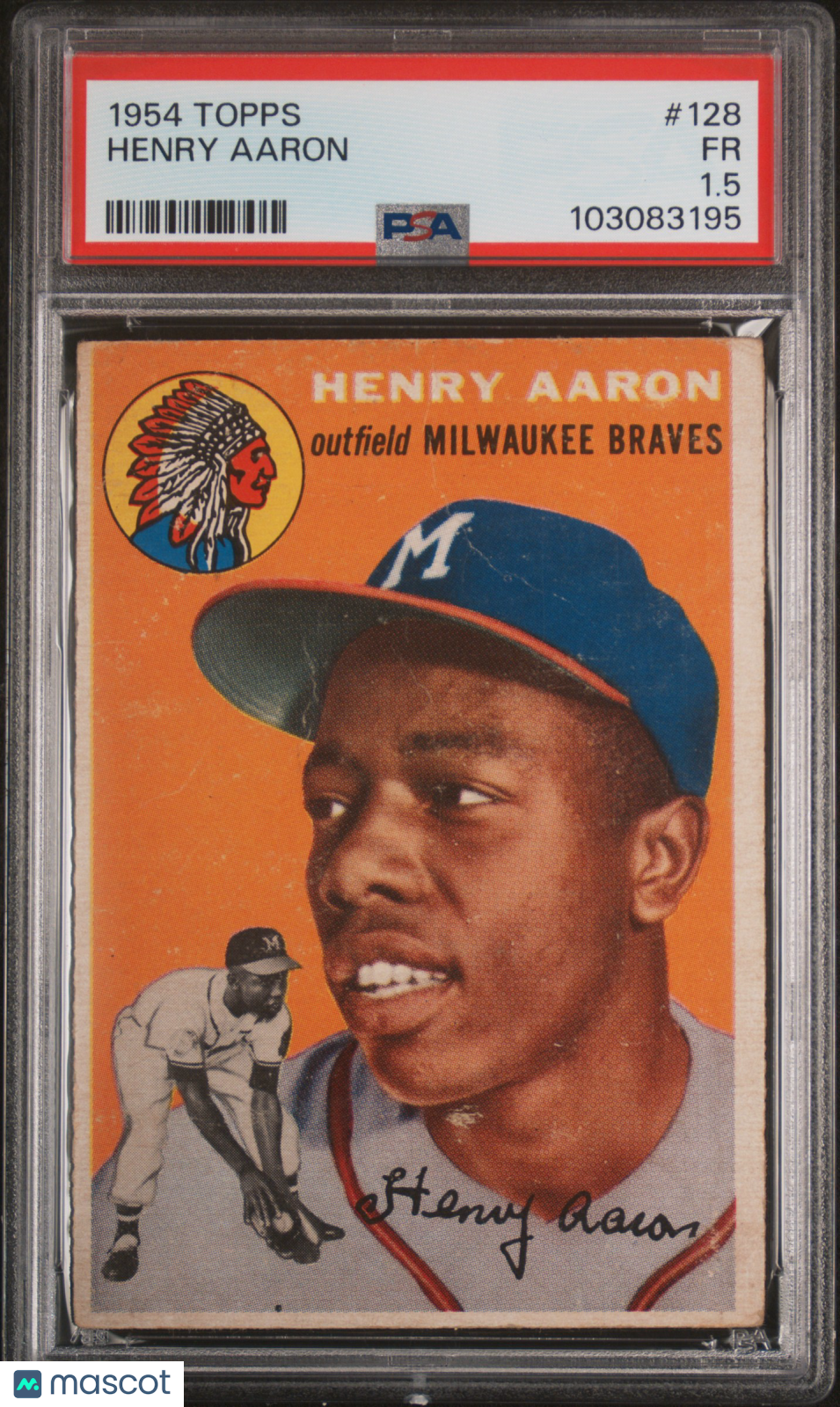 1954 Topps Henry Aaron #128 PSA 1.5