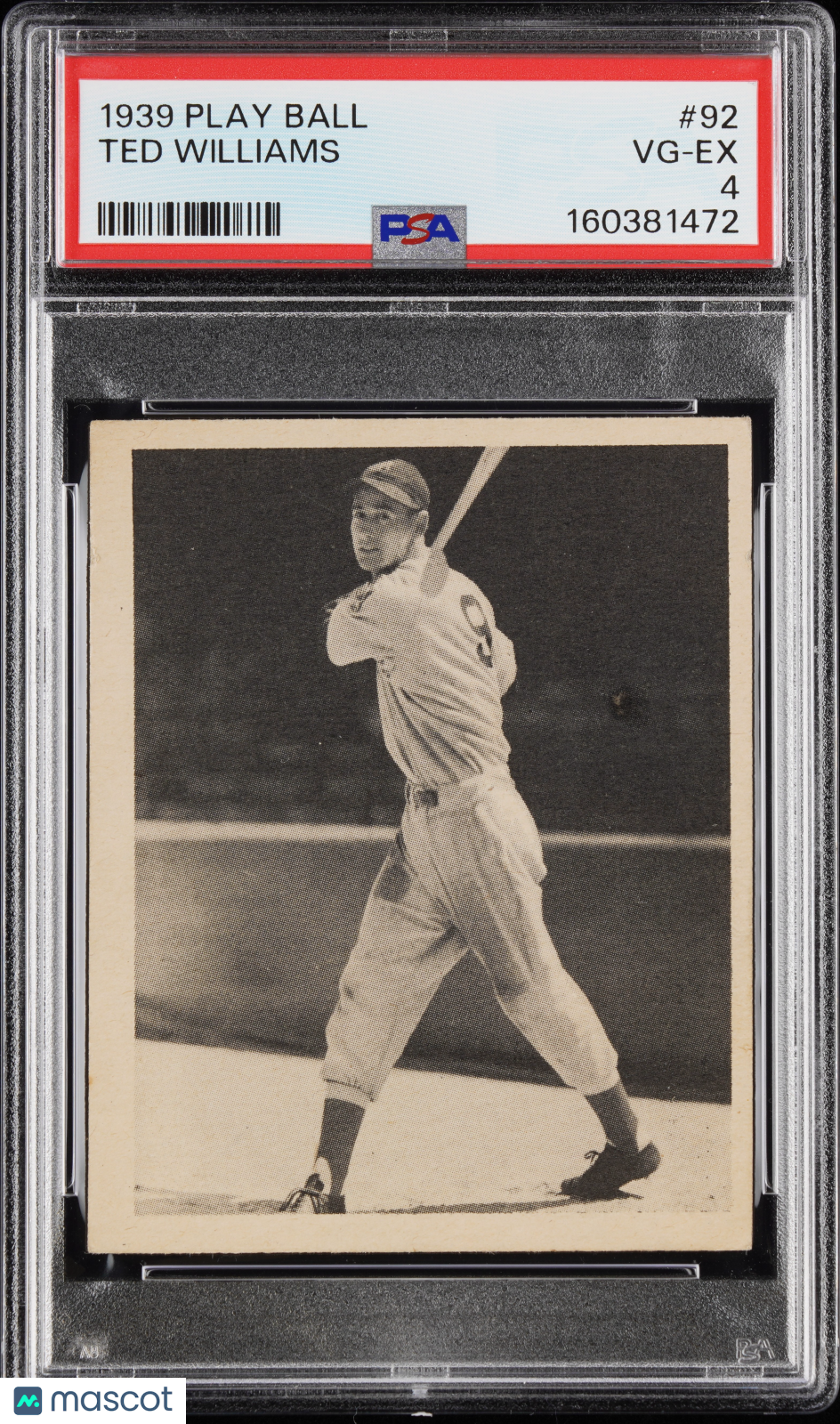 1939 Play Ball Ted Williams #92 PSA 4