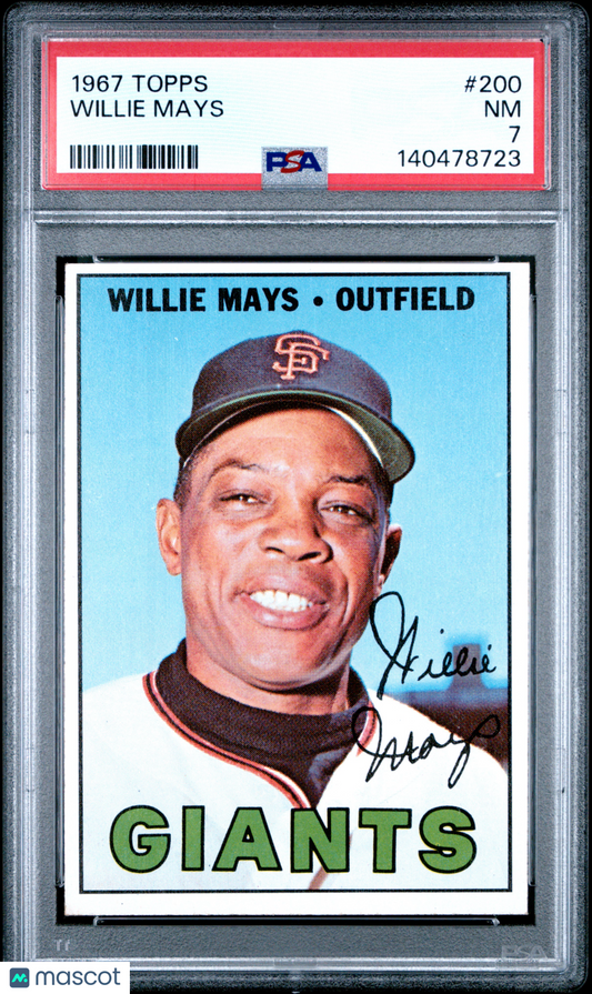 1967 Topps Willie Mays #200 PSA 7