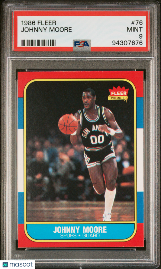 1986 Fleer Johnny Moore #76 PSA 9