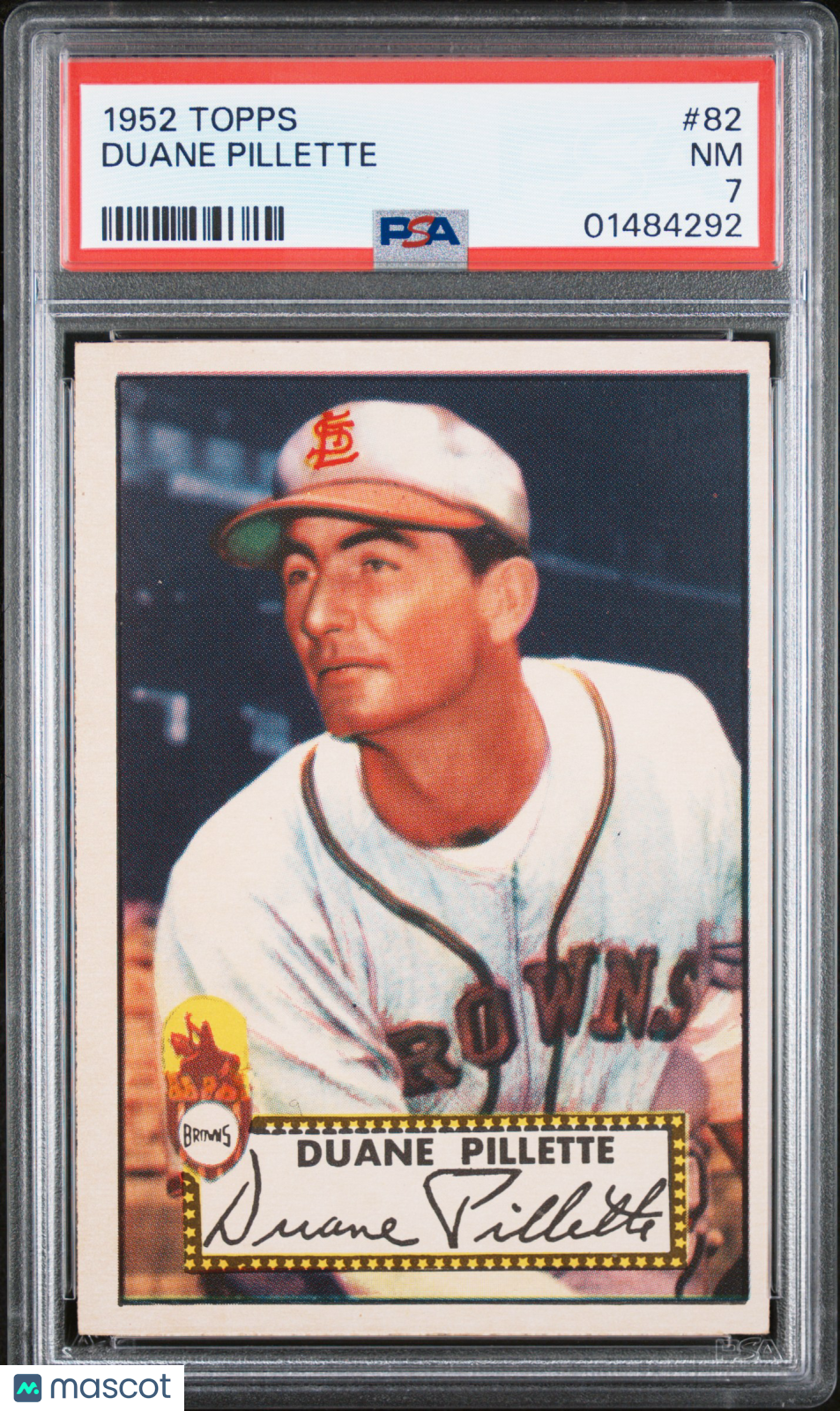 1952 Topps Duane Pillette #82 PSA 7