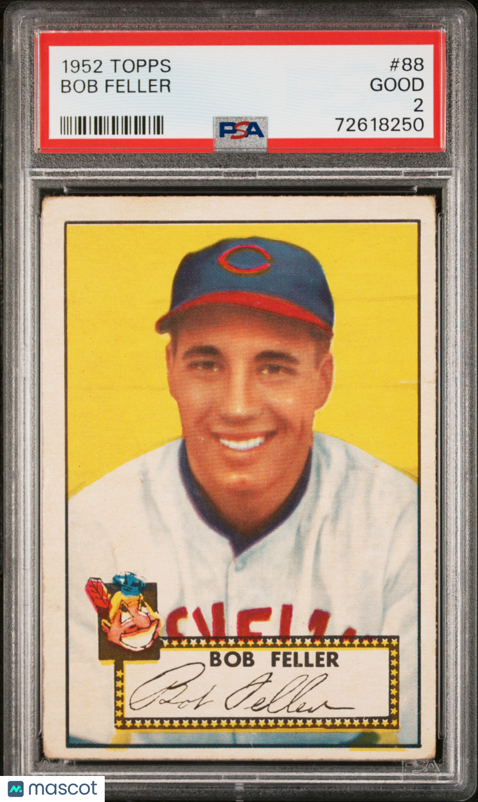 1952 Topps Bob Feller #88 PSA 2