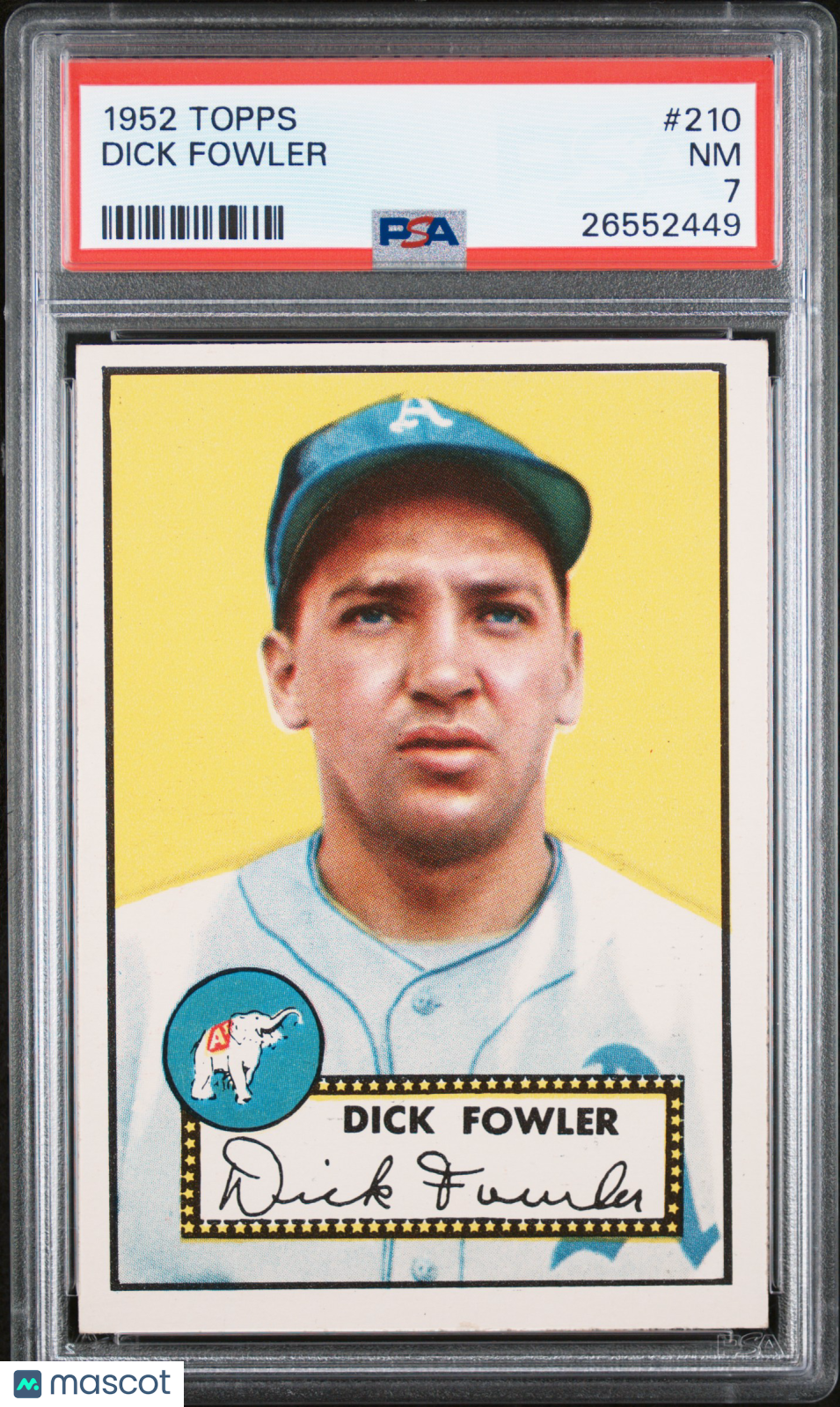 1952 Topps Dick Fowler #210 PSA 7