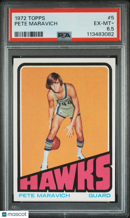 1972 Topps Pete Maravich #5 PSA 6.5