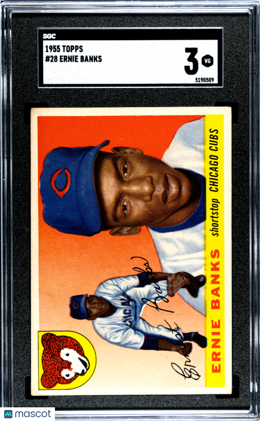 1955 Topps Ernie Banks #28 SGC 3