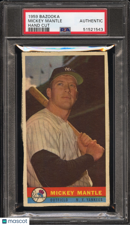 1959 Bazooka Hand Cut Mickey Mantle PSA A