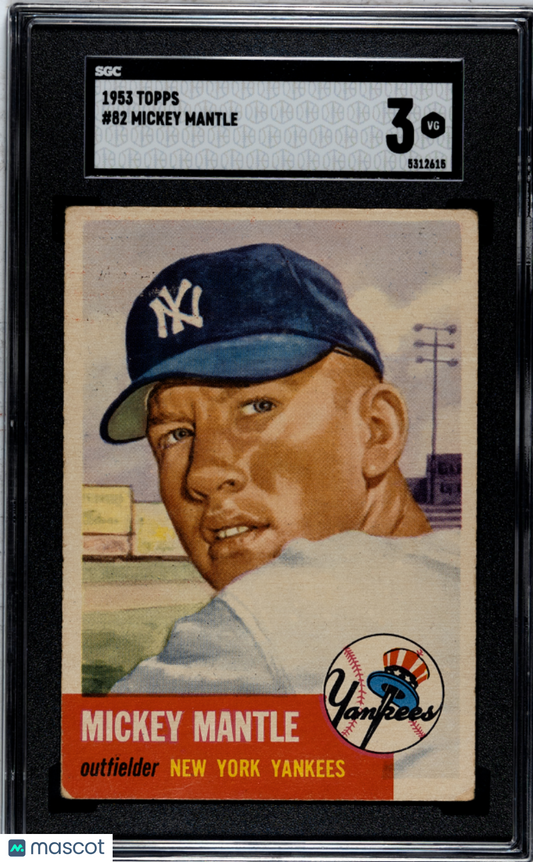 1953 Topps Mickey Mantle #82 SGC 3