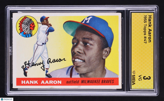 1955 Topps Hank Aaron #47 MBA 3