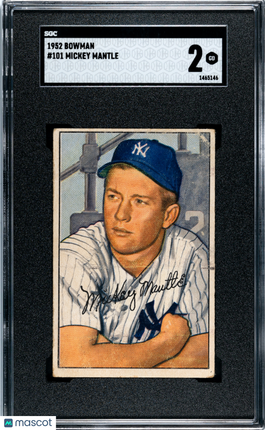 1952 Bowman Mickey Mantle #101 SGC 2