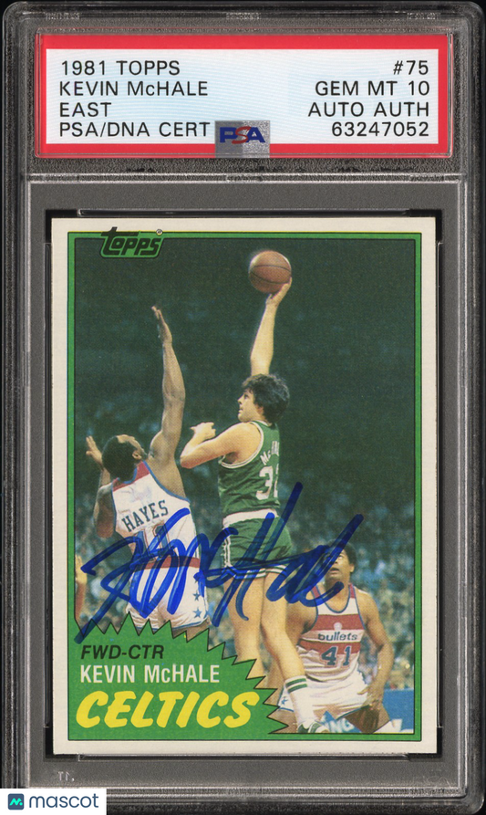 1981 Topps Kevin Mchale #75 East PSA 10 Auto A