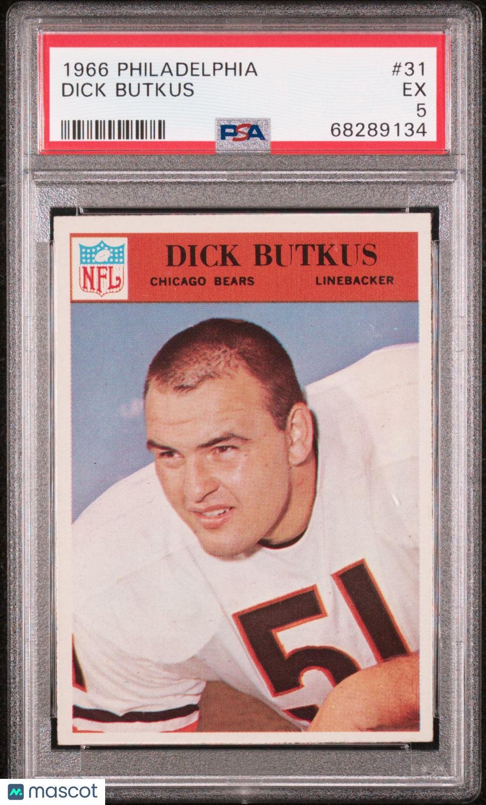 1966 Philadelphia Dick Butkus #31 PSA 5