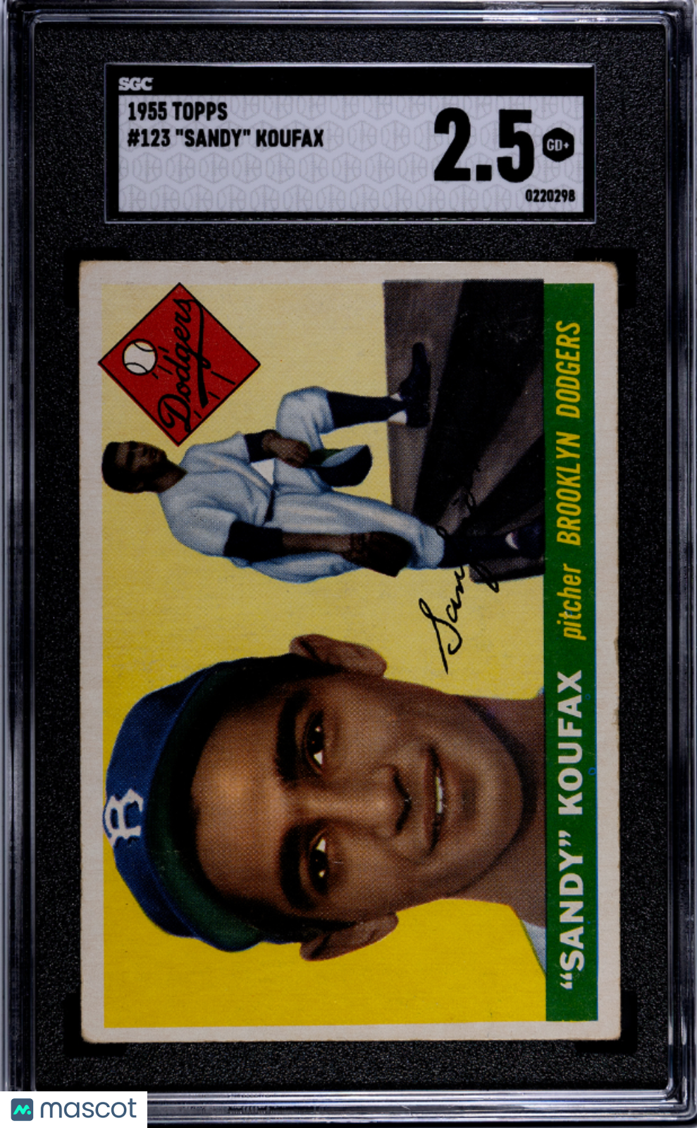 1955 Topps Sandy Koufax #123 SGC 2.5