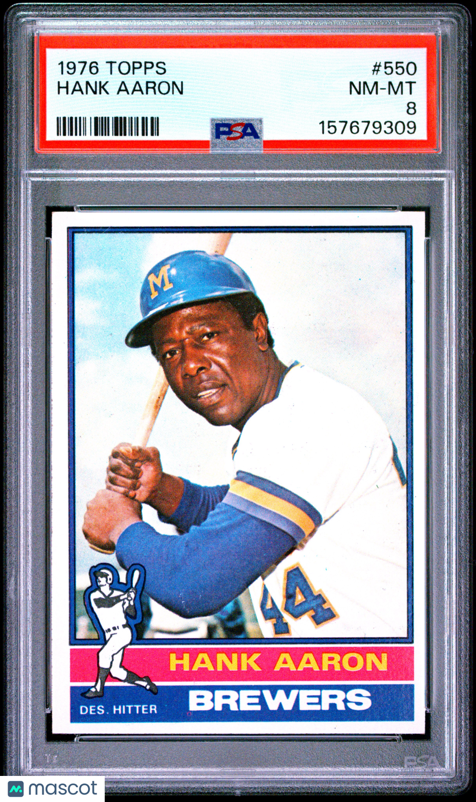 1976 Topps Hank Aaron #550 PSA 8
