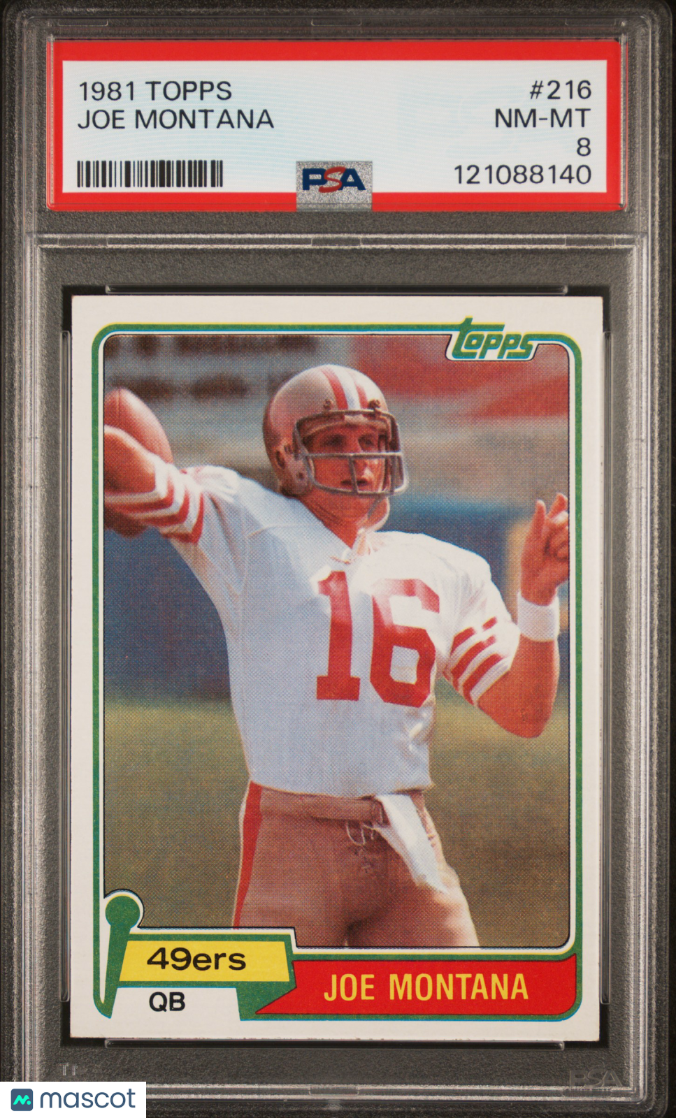 1981 Topps Joe Montana #216 PSA 8