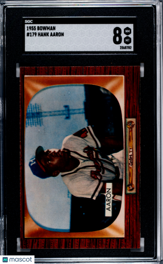 1955 Bowman Hank Aaron #179 SGC 8