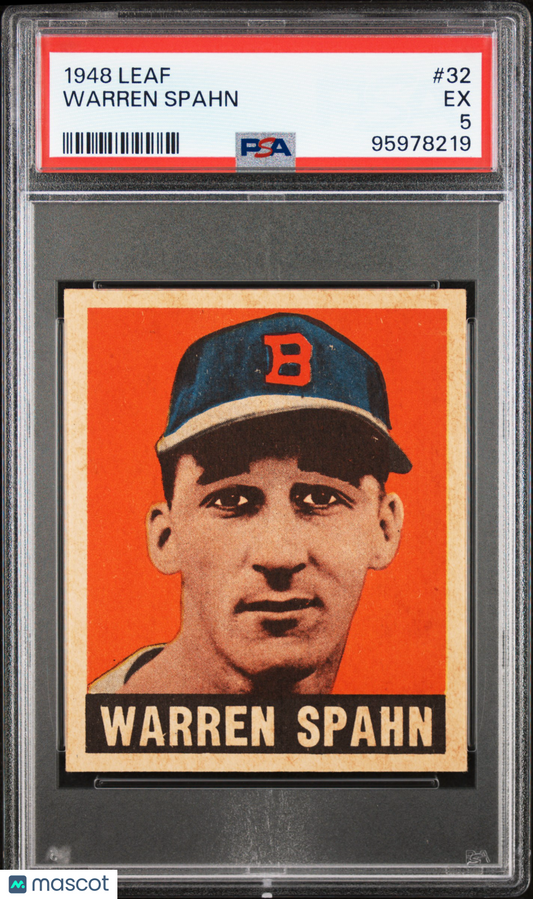1948 Leaf Warren Spahn #32 PSA 5