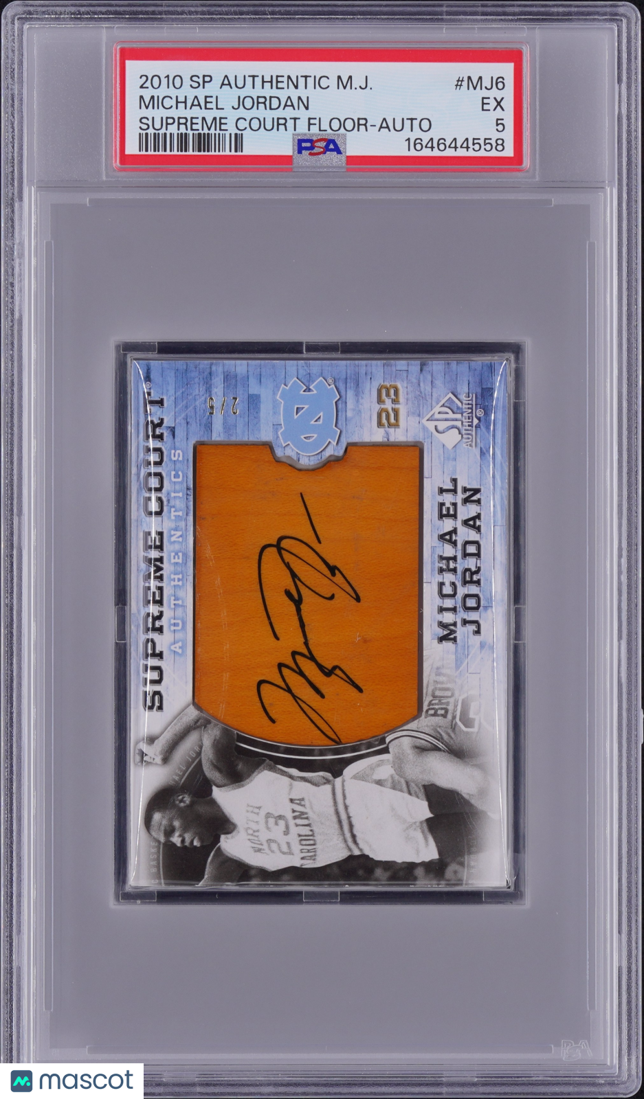 2010 SP Authentic Michael Jordan Supreme Court Floor #MJ6 Auto PSA 5