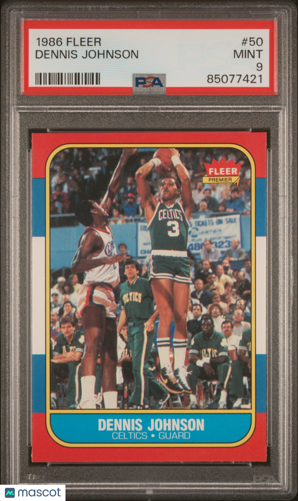 1986 Fleer Dennis Johnson #50 PSA 9