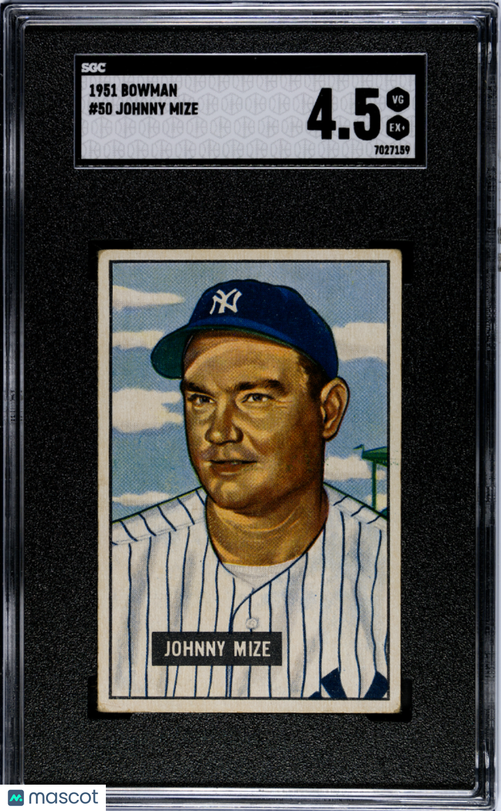 1951 Bowman Johnny Mize #50 SGC 4.5