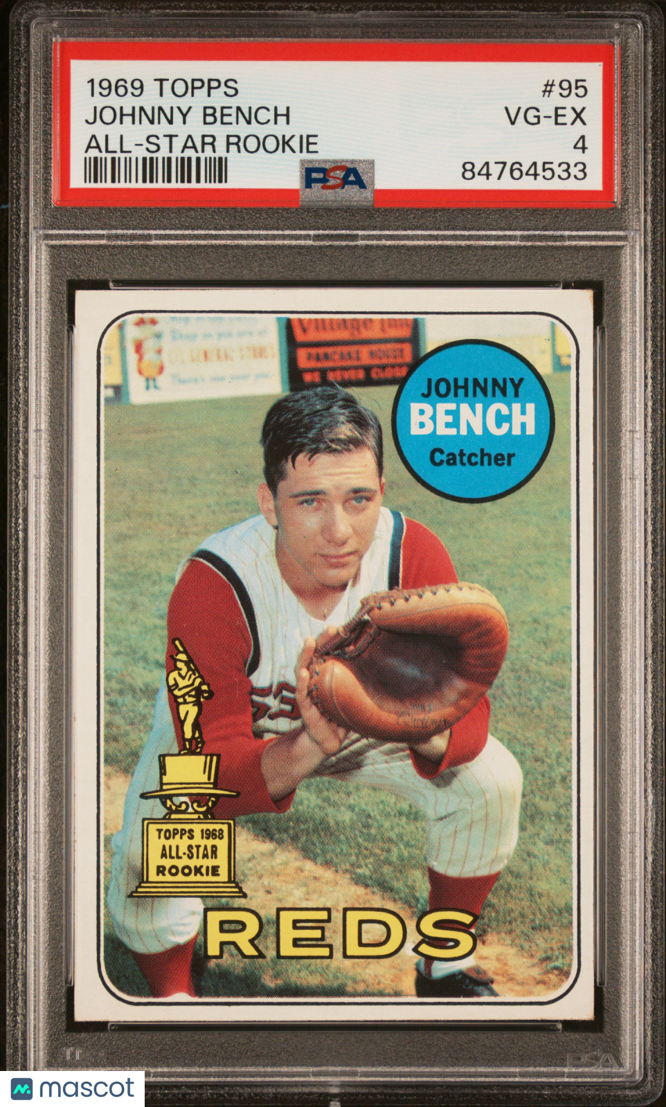 1969 Topps Johnny Bench #95 All Star Rookie PSA 4