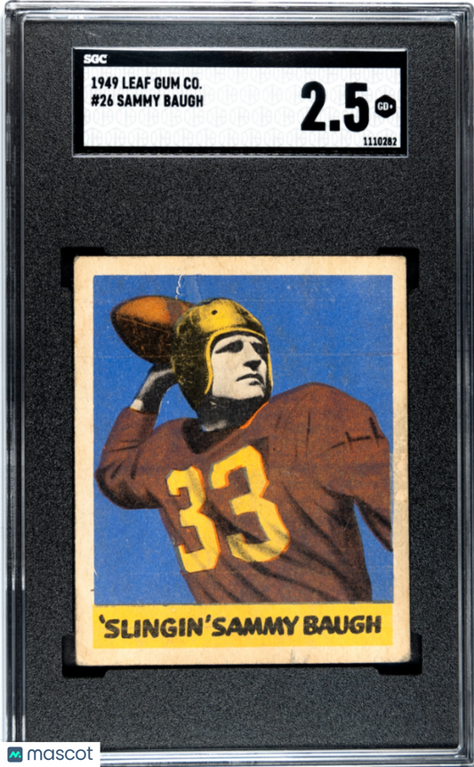 1949 Leaf Gum Co. Sammy Baugh #26 SGC 2.5