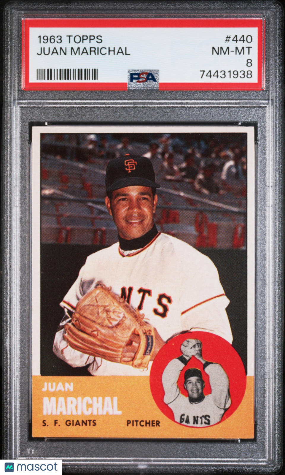 1963 Topps Juan Marichal #440 PSA 8