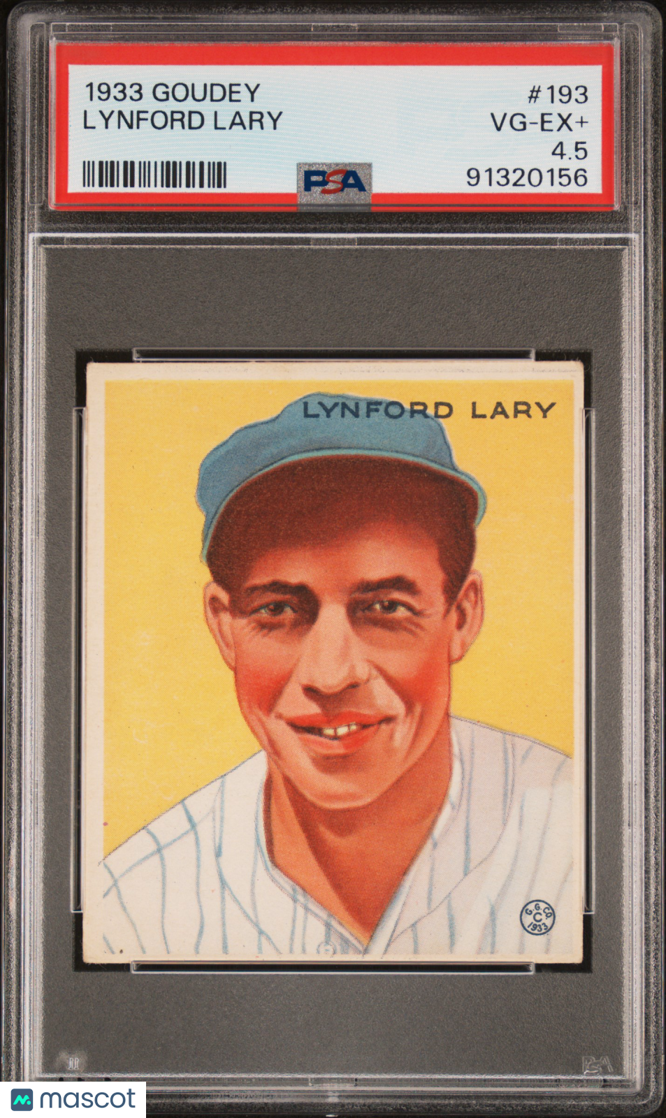1933 Goudey Lynford Lary #193 PSA 4.5