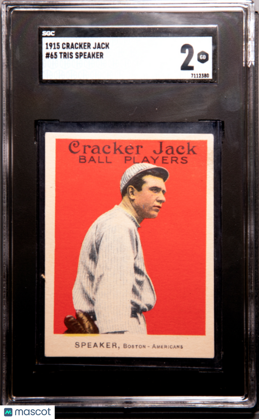 1915 Cracker Jack Tris Speaker #65 SGC 2