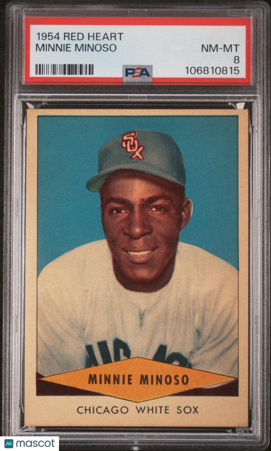 1954 Red Heart Minnie Minoso PSA 8