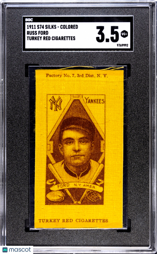 1911 S74 Silks - Colored Russ Ford Turkey Cigarettes SGC 3.5