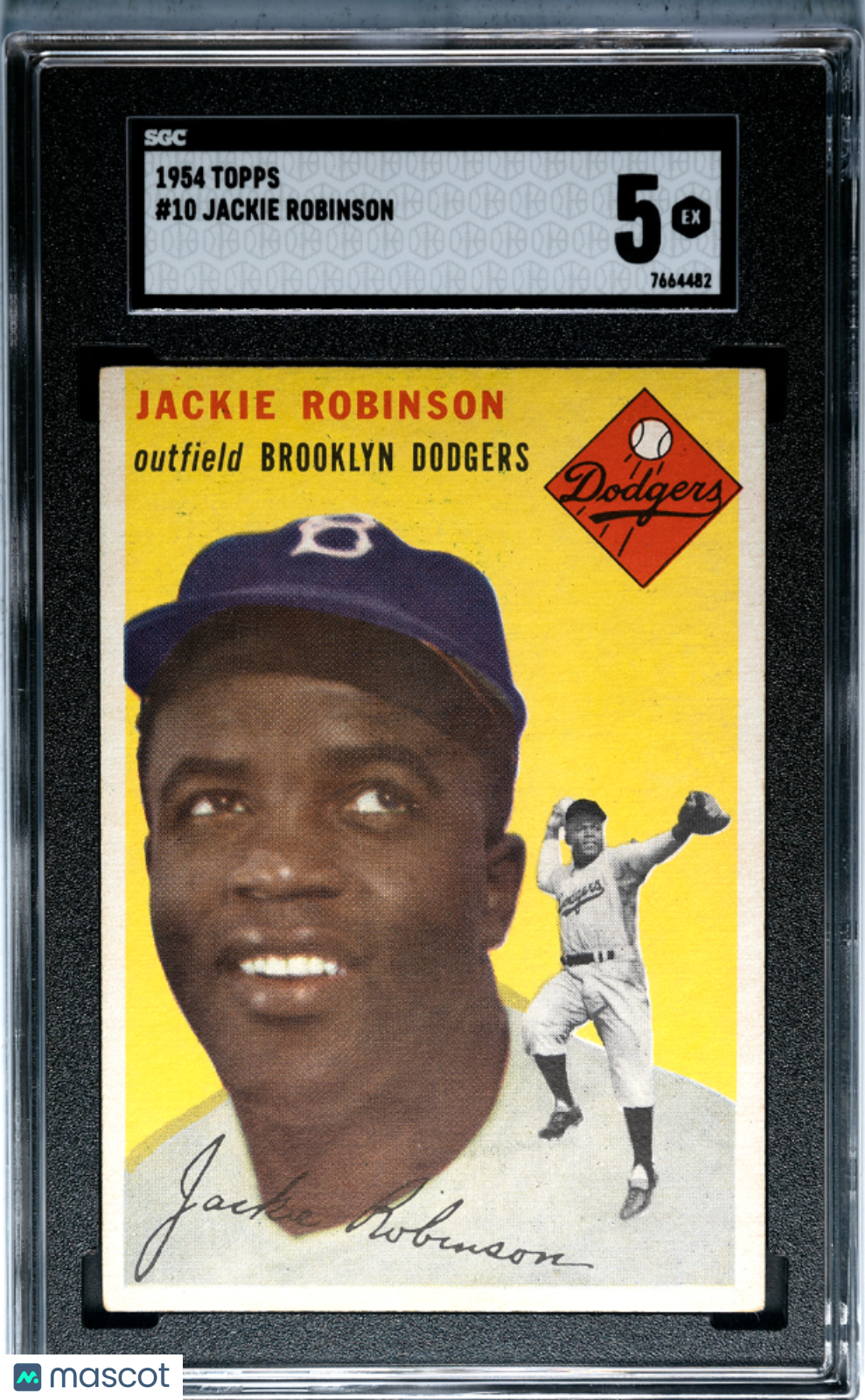 1954 Topps Jackie Robinson #10 SGC 5