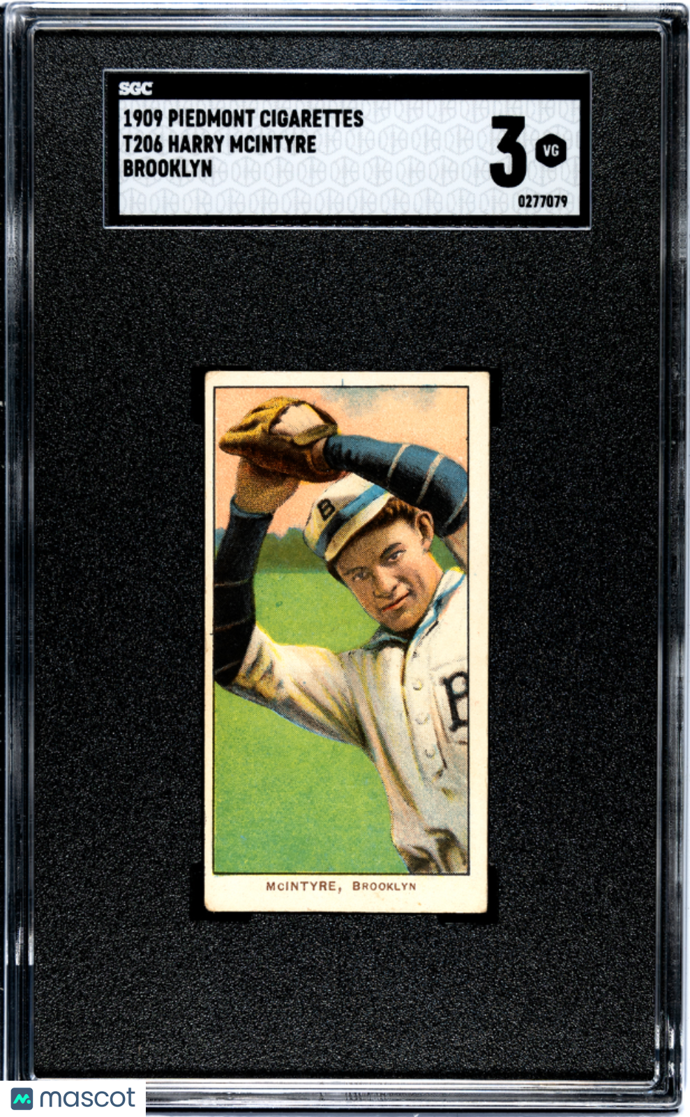1909 Piedmont Cigarettes (T206) Harry Mcintyre Brooklyn SGC 3
