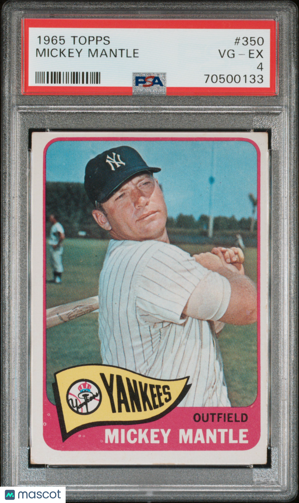 1965 Topps Mickey Mantle #350 PSA 4