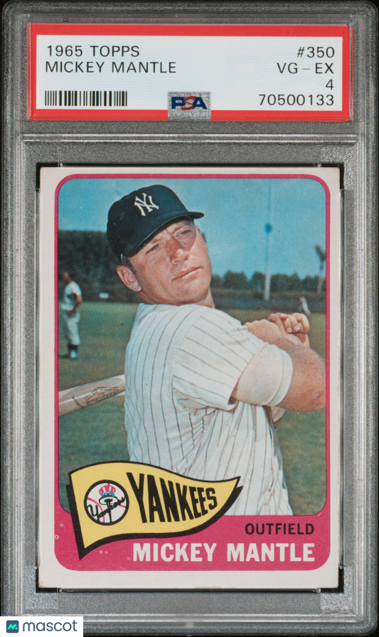 1965 Topps Mickey Mantle #350 PSA 4