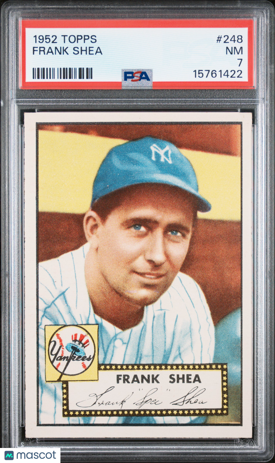 1952 Topps Frank Shea #248 PSA 7