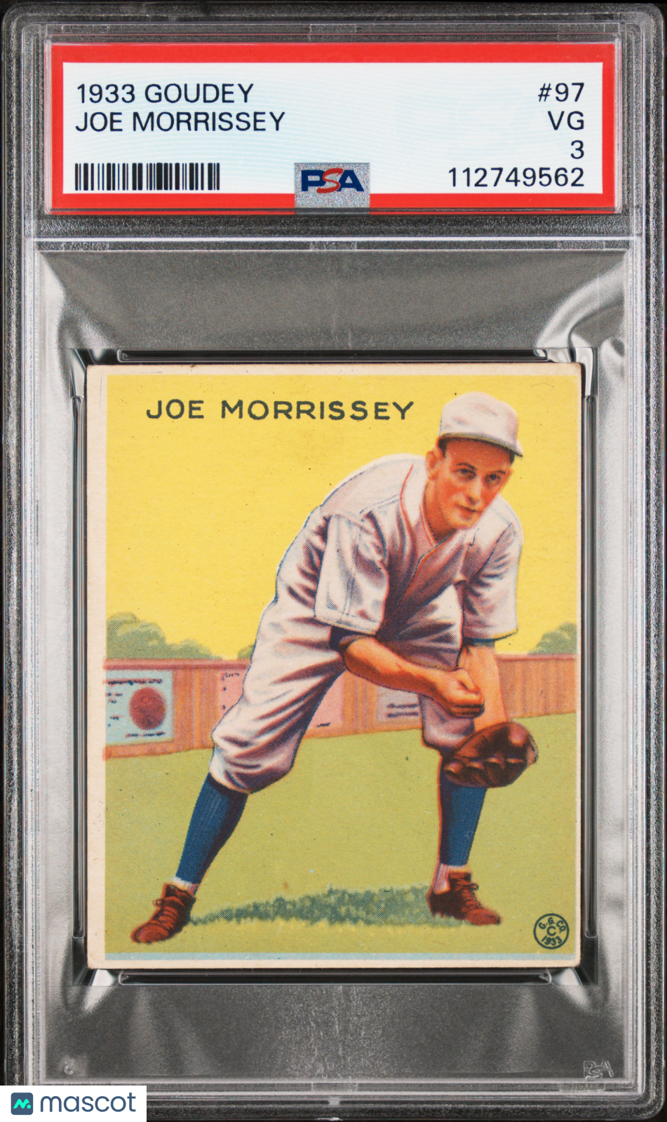 1933 Goudey Joe Morrissey #97 PSA 3