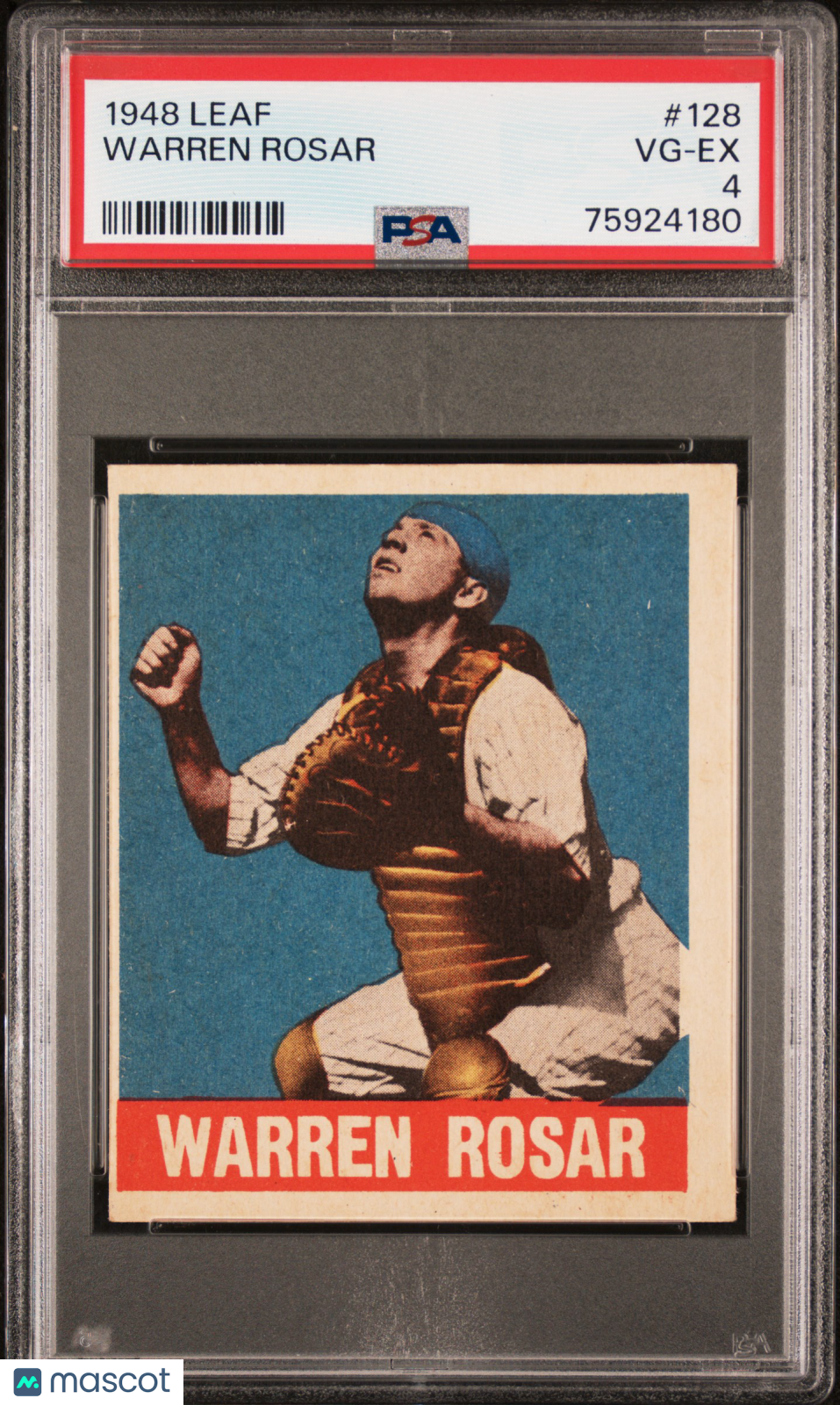 1948 Leaf Warren Rosar #128 PSA 4