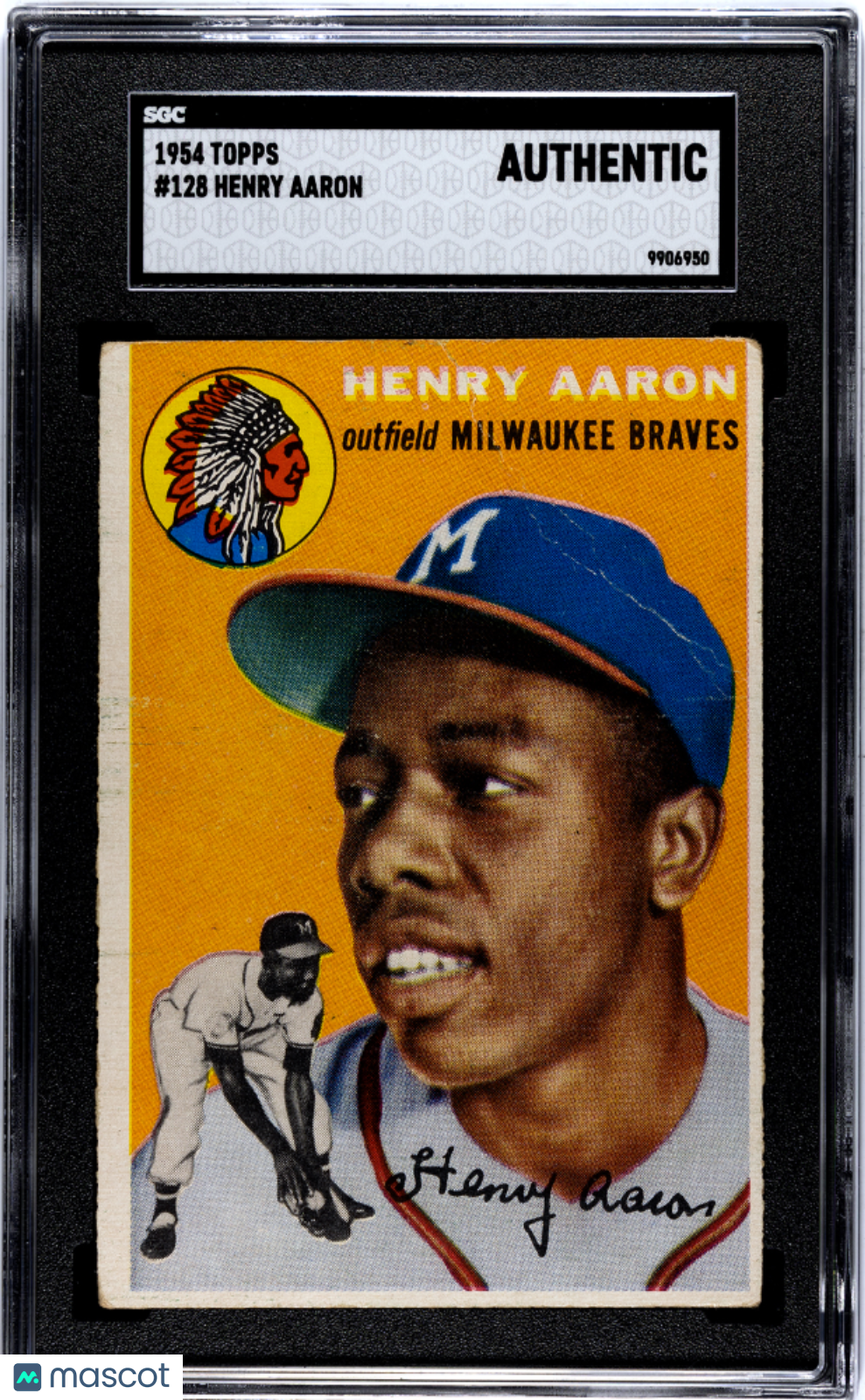 1954 Topps Henry Aaron #128 SGC A