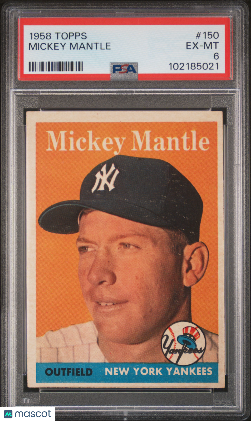 1958 Topps Mickey Mantle #150 PSA 6
