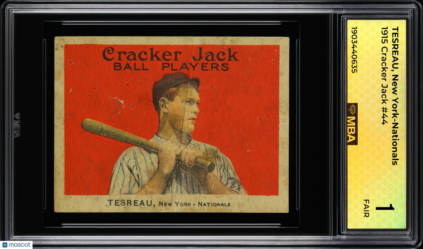 1915 Cracker Jack Jeff Tesreau #44 MBA 1