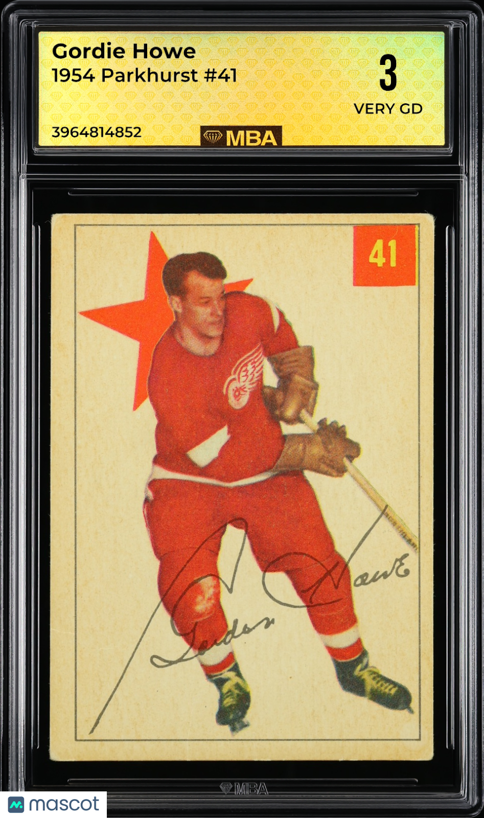 1954 Parkhurst Gordie Howe #41 MBA 3