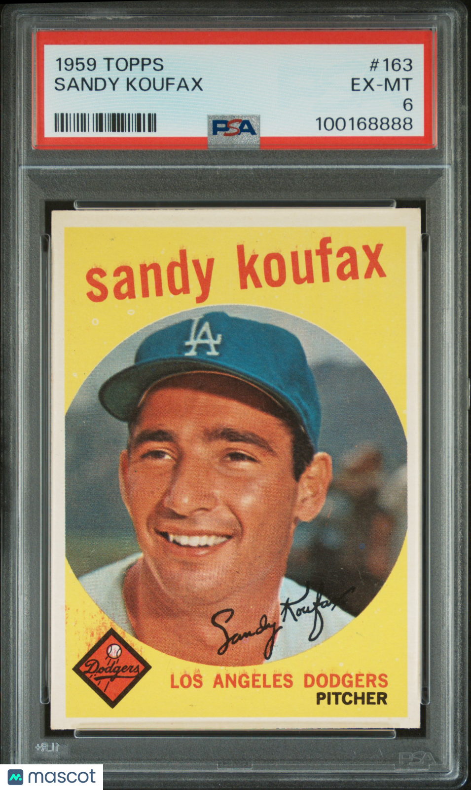 1959 Topps Sandy Koufax #163 PSA 6